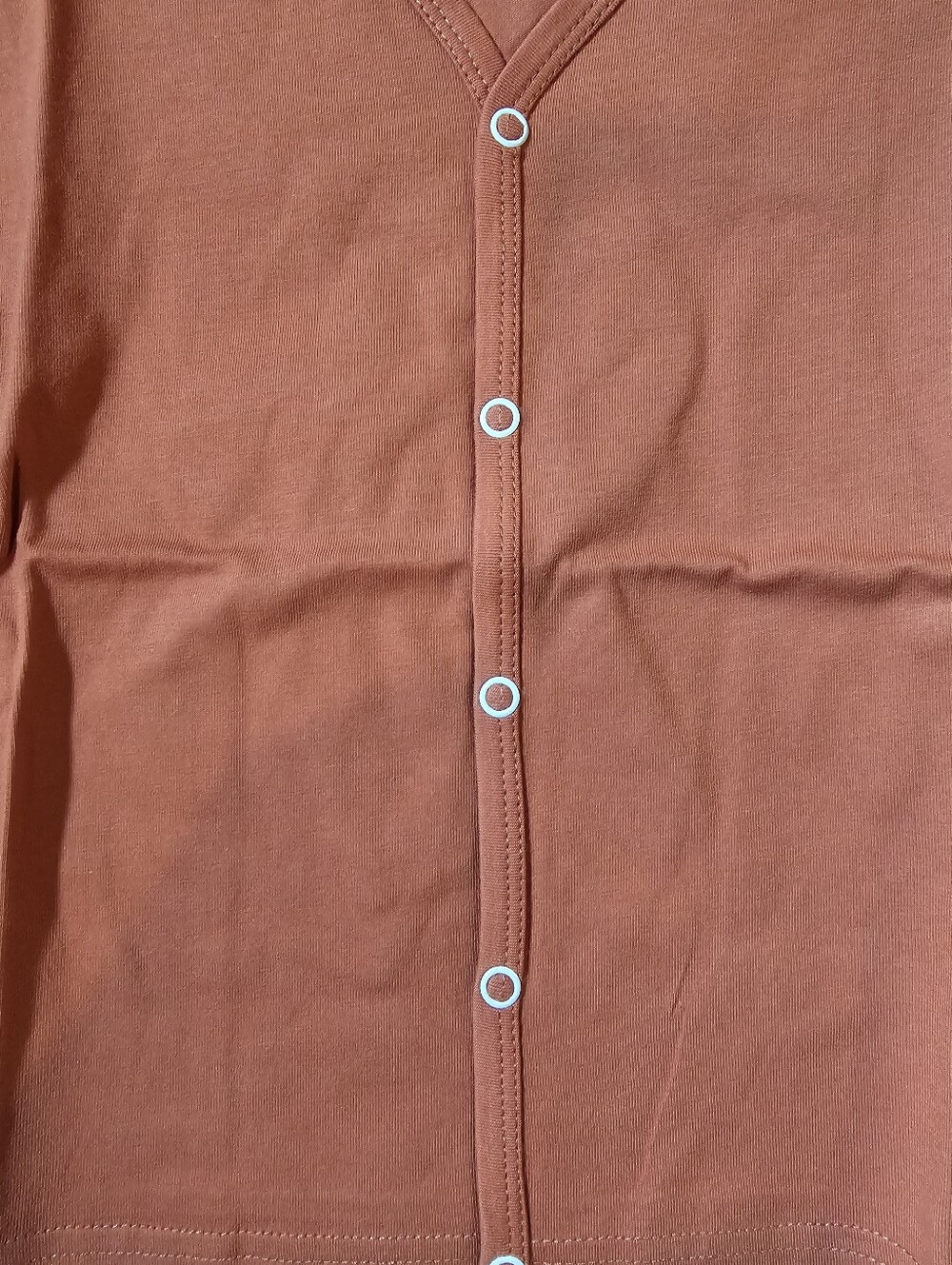 June & January Youth Snap Cardigan Top | Rust Terracotta | Size 5/6Y - Picture 5 of 6